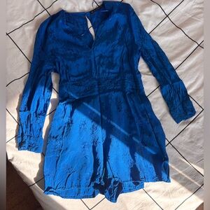 Zara Blue Long Sleeve Romper